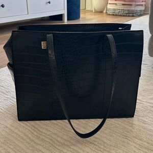 BEIS The Work Tote in Black Croc